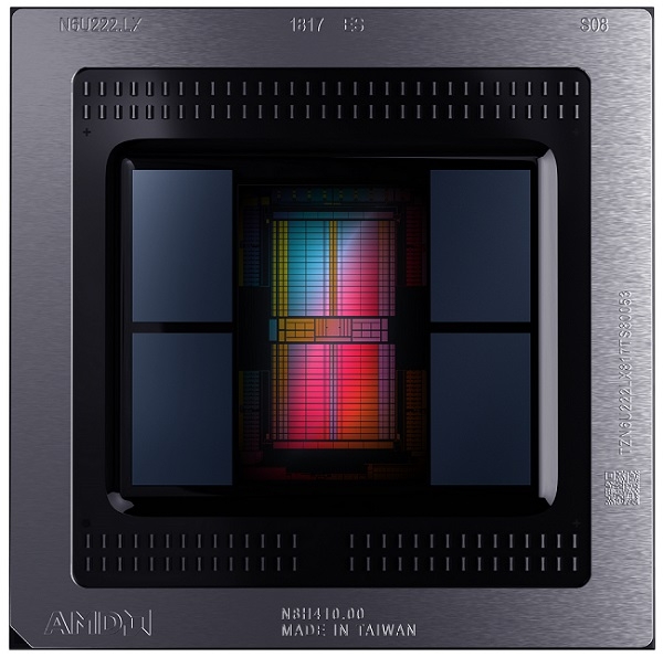▲AMD 라데온(Radeon) VII 그래픽카드의 GPU 다이. /AMD