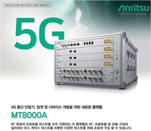 ▲안리쓰의 5G 이동통신 테스트 장비 'MT8000A'./안리쓰