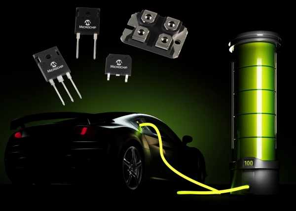 ▲마이크로칩이 전기차(EV) 충전기 등 고전력 시스템에 적합한 실리콘카바이드(SiC) 전력 소자를 출시했다./마이크로칩