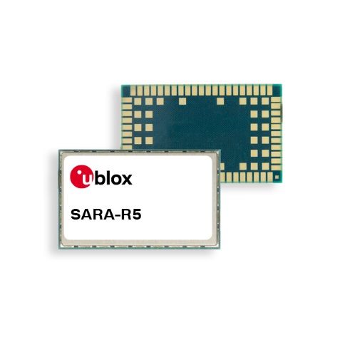 ▲유블럭스가 올해 말 선보이는 저전력ㆍ광대역 IoT용 무선통신 통합 모듈 'SARA-R5'. 유블럭스