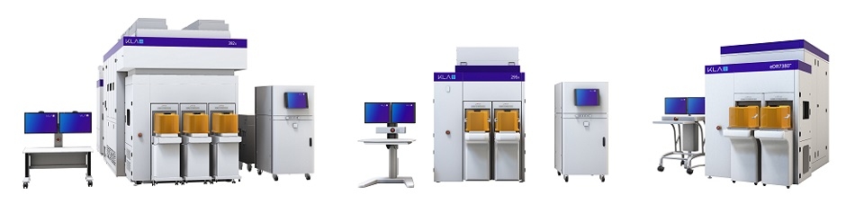 ▲KLA가 출시한 'D32', 'D8' 광학 검사 시스템과 'eDR7380' 전자빔 리뷰 시스템. /KLA코퍼레이션