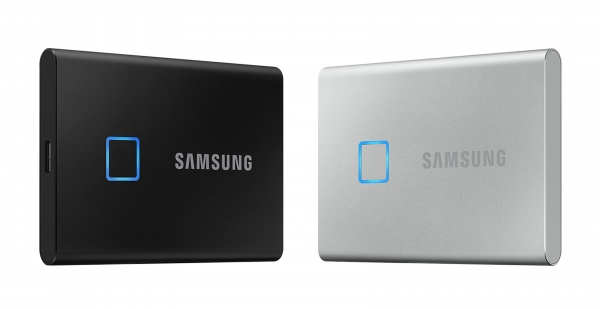 삼성전자가 속도·보안을 크게 강화한 포터블 솔리드스테이트드라이브(SSD) 'T7 Touch'를 출시했다./삼성전자