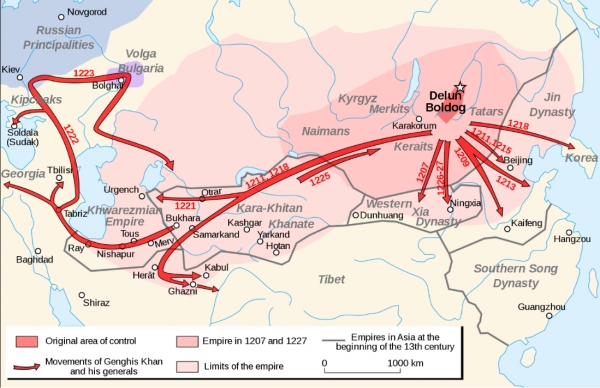 몽골제국의 정복활동. /위키피디아
