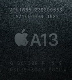 애플 A13 AP. TSMC의 7나노 2세대 공정으로 생산됐다. /사진=애플
