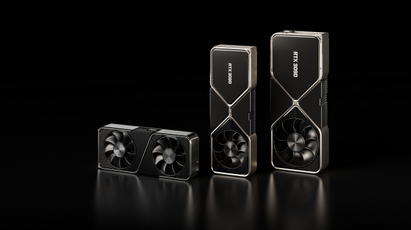 엔비디아가 암페어(Ampere)&nbsp;아키텍처 기반의&nbsp;지포스&nbsp;RTX 30&nbsp;시리즈(GeForce RTX&nbsp;30 Series) 그래픽처리장치(GPU)를 출시했다./엔비디아<br>