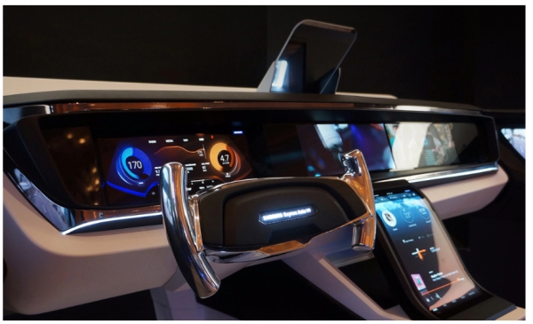 삼성의 엑시노스 오토 V9 제품군으로 구동되는 차량의 인포테인먼트 시스템./삼성전자 홈페이지