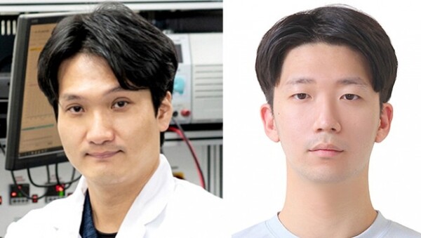 에너지 밀도와 수명을 2배 향상시킨 리튬금속전지를 개발한 연구진. 왼쪽부터 광주과학기술원(GIST) 엄광섭 신소재공학부 교수, 조진현 박사과정생. /사진=광주과학기술원(GIST)