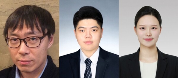 (사진 왼쪽부터) 인하대 신내철 화학공학과 교수, 송혁진 스마트디지털엔지니어링 전공 석사과정 졸업생, 지수민 바이오메디컬사이언스엔지니어링 전공 석사과정 졸업생. /사진=인하대