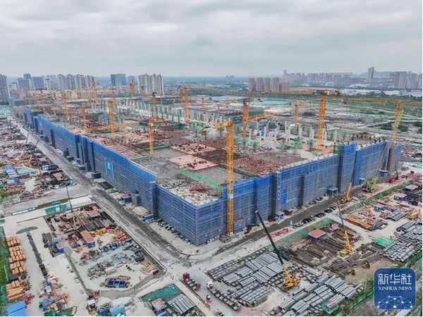 BOE B16 건설현장 공사 사진. /사진=신화통신