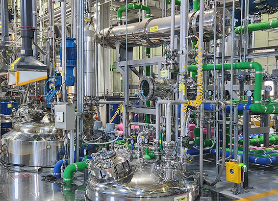 에스에프씨의 유기재료 생산시설. /사진=에스에프씨 홈페이지