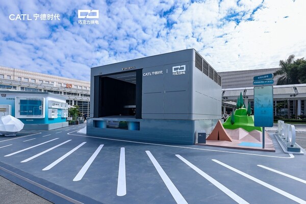 CATL의 '초코-스왑' 배터리 교환소. /사진=CATL