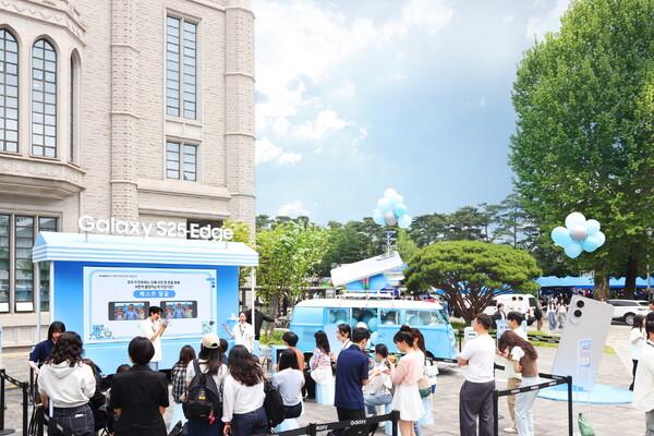 ▲서울 성북구 고려대학교 서울캠퍼스에 오픈한 '갤럭시 캠퍼스 스튜디오' 전경.