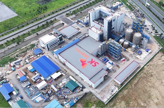 ▲베트남 하이퐁에 건설 중인 SK리비오 공장 전경.