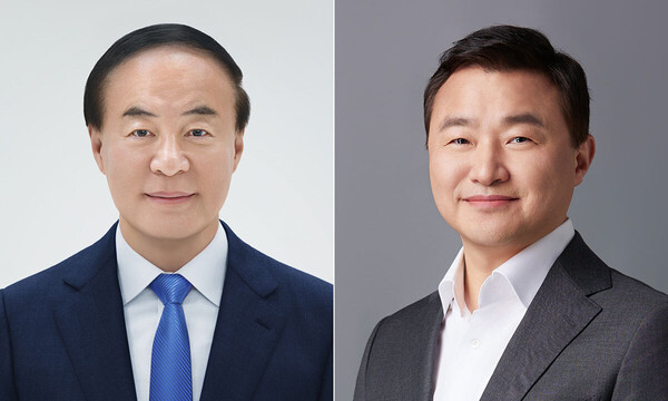 ▲사진 왼쪽부터 전영현 DS(반도체)부문장 겸 메모리사업부장, 노태문 DX(가전)부문장 겸 MX(모바일)사업부장.